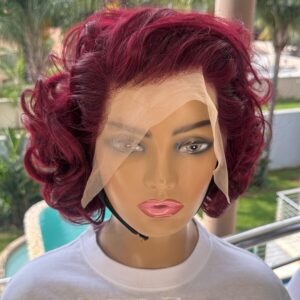 Maroon Classy Bouncy Bob Wig